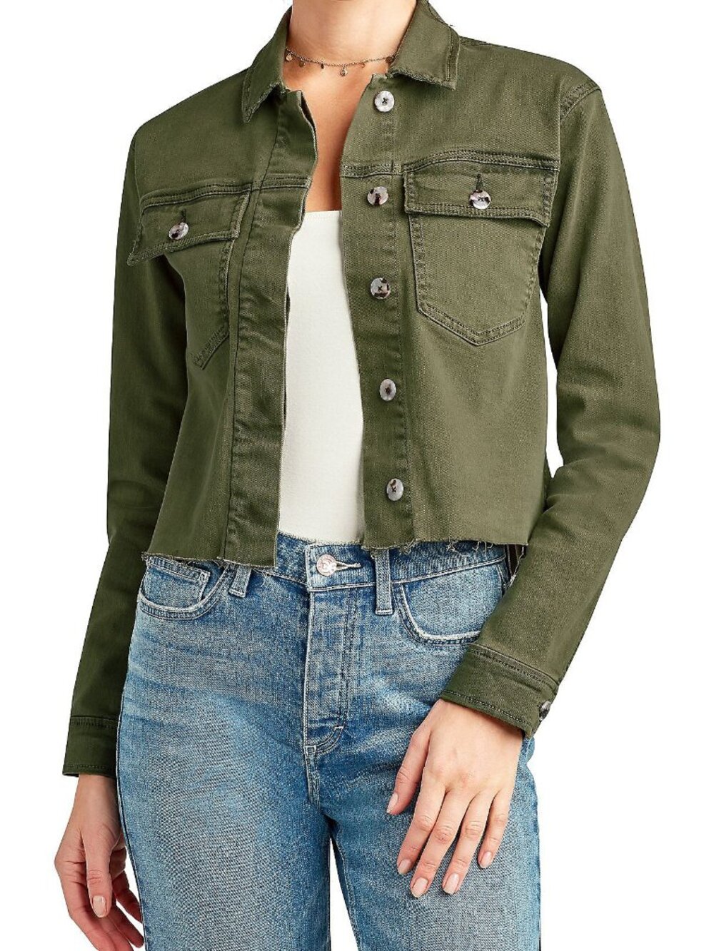 Sam Edelman Cropped Aimme Denim Jacket Size S